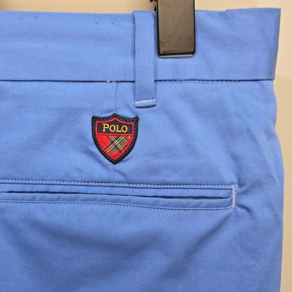 Polo Golf Ralph Lauren Shorts Mens 42 Blue Classic Fit Chino Stretch Preppy Logo